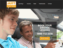 Tablet Screenshot of justdrivertraining.co.uk